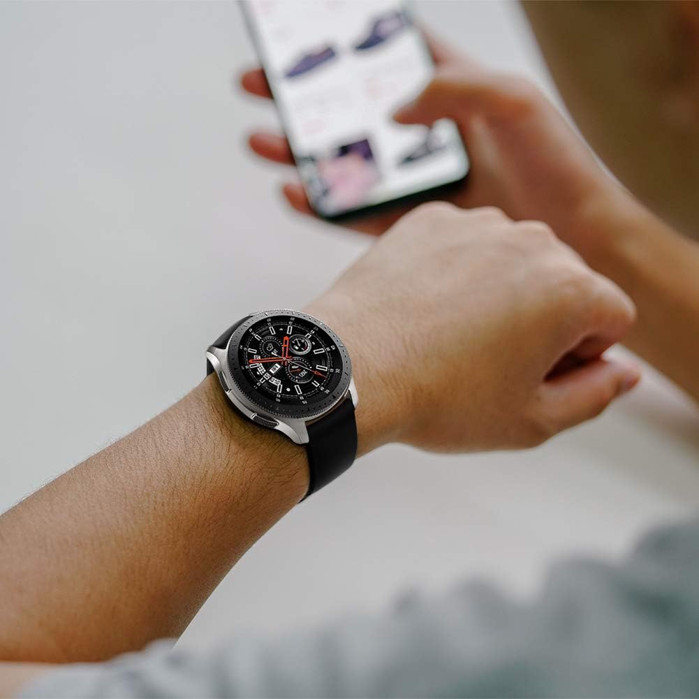 GHIJKL Compatible con Samsung Galaxy Watch de 1.81 pulgadas, Gear S3 FrontierClassic Band, 0.86 pulgadas, silicona suave, transpirable, repuesto