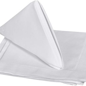 Servilletas de lino de 24 x 24 pulgadas, juego de 4 servilletas de tela blanca, lavables, servilletas de tela blanca, servilletas de tela para mesa Servilletas de lino de 24 x 24 pulgadas, juego de 4 servilletas de tela blanca, lavables, servilletas de tela blanca, servilletas de tela para mesa