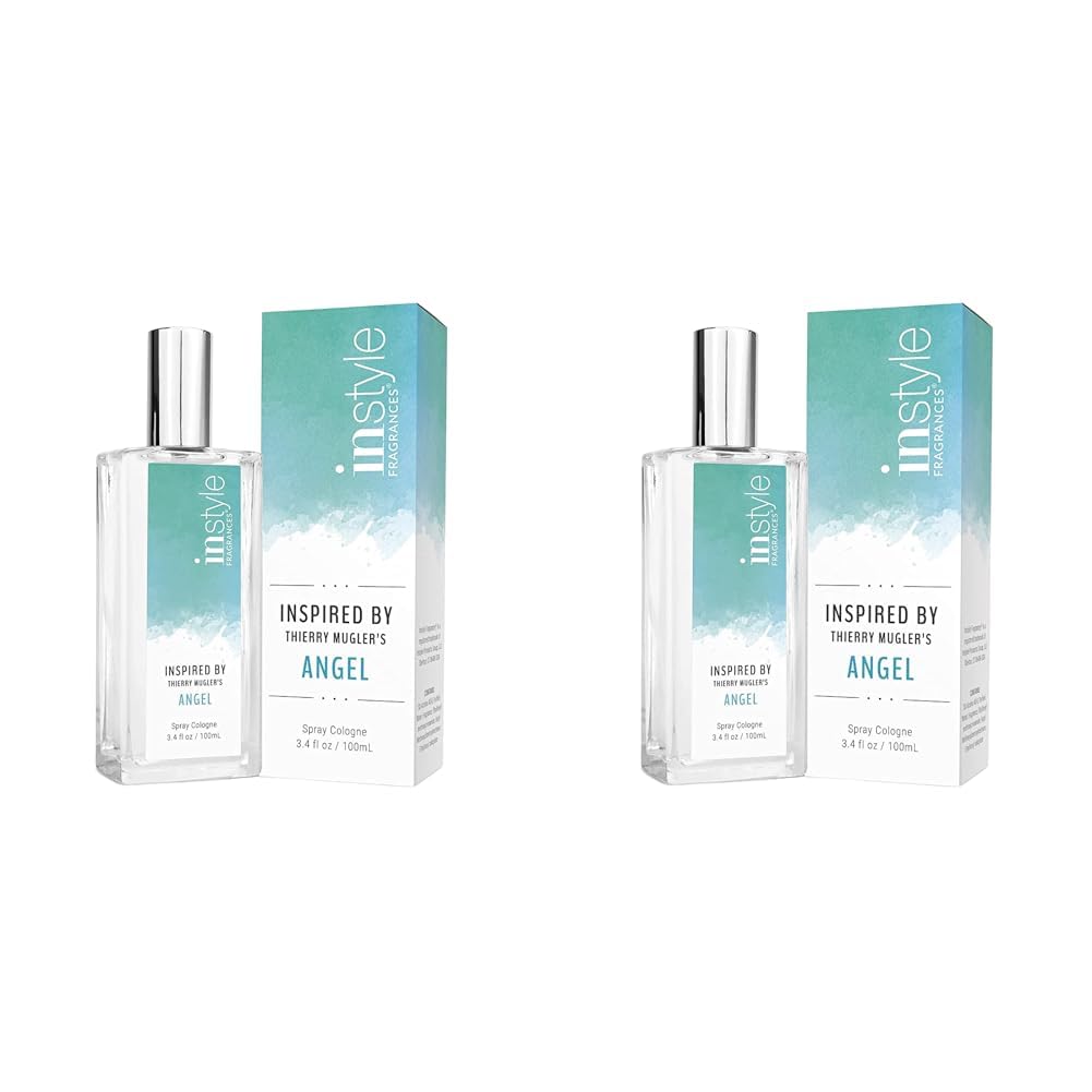Instyle Fragrances Inspirado en Thierry Mugler’s Angel  Eau de Toilette para mujer  Vegano y sin parabenos  3.4 onzas líquidas (paquete de 2)