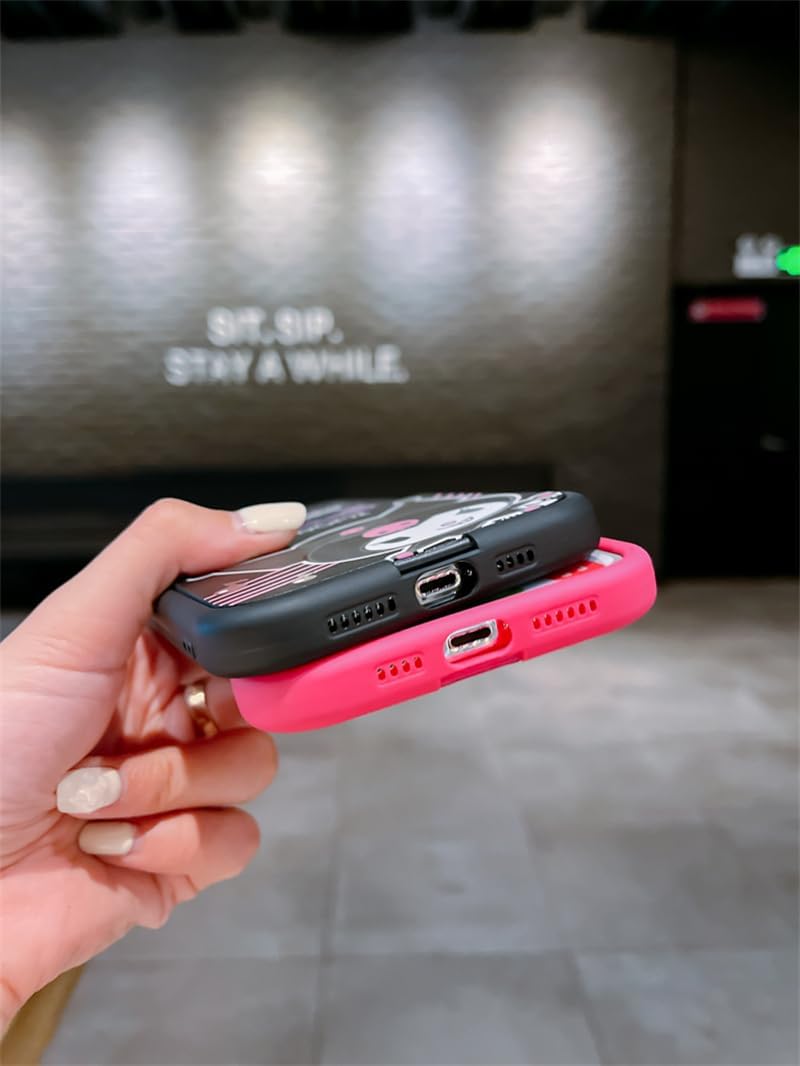 Lvfoge Funda protectora de pantalla extra HD para iPhone 13 de 6.1 pulgadas, funda protectora de dibujos animados de gatitos con espejo de