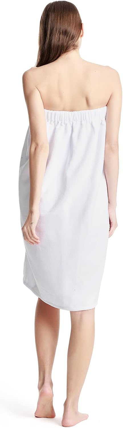 Toalla de baño para mujer, ajustable, ligera, para el cuerpo, bata de spa con toalla para el pelo, S-XX grande
