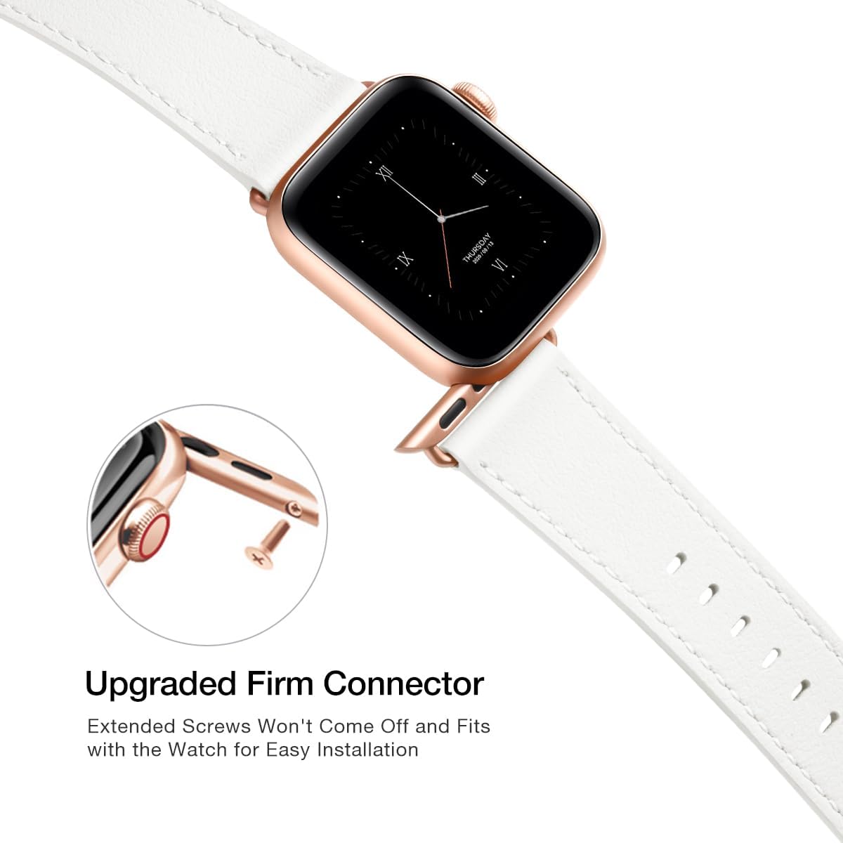 Power Primacy – Correas para reloj compatibles con Apple Watch de 38 40 42 44mm, correa de cuero de grano superior para reloj inteligente compatible