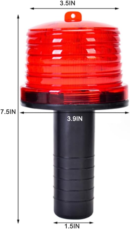Aolyty Luz solar de advertencia, lámpara LED de advertencia impermeable, luz de seguridad solar súper brillante con interruptor para construcción,