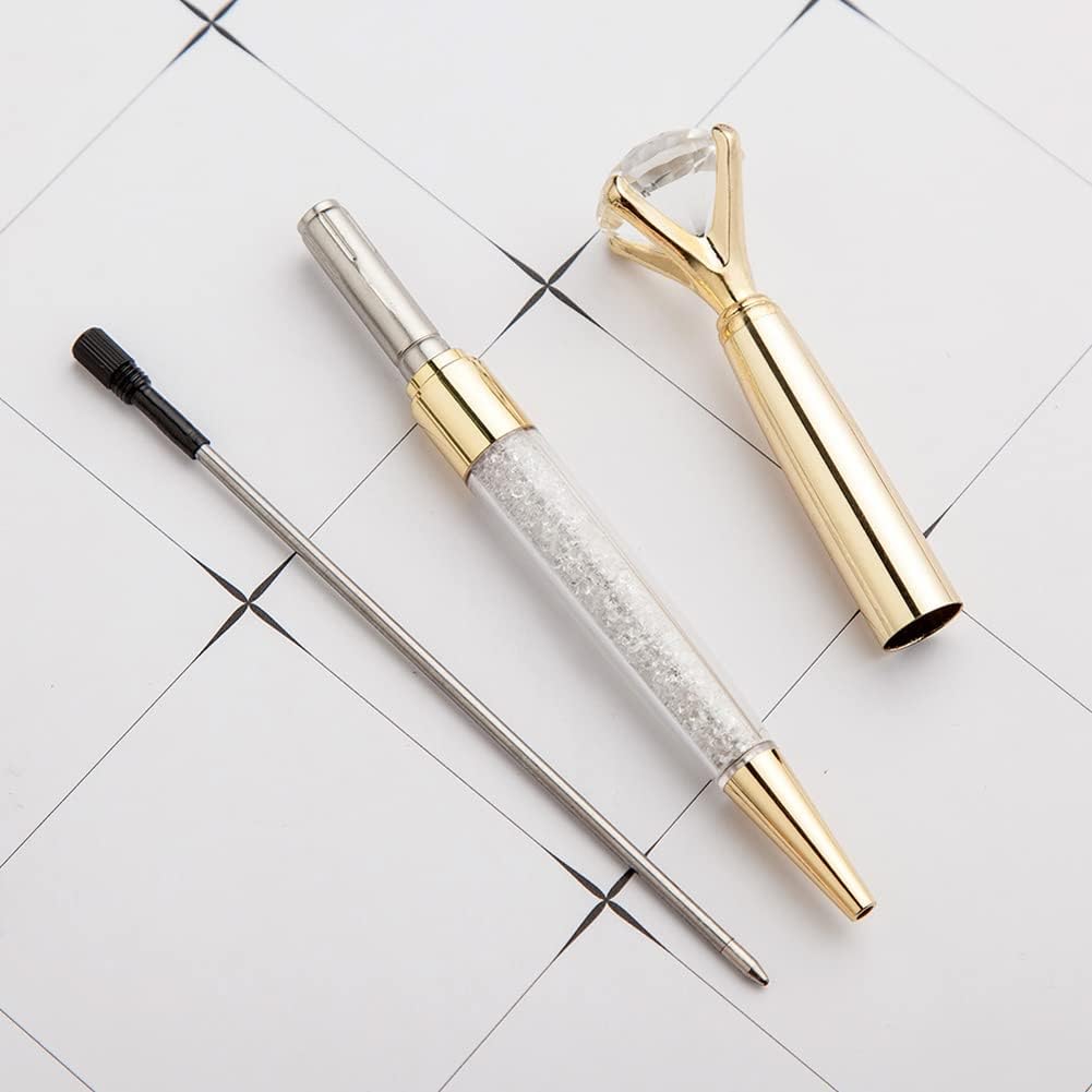5 bolígrafos de diamante, bolígrafo dinámico de arena líquida, bolígrafos de escritura diaria, bolígrafos de diario, bolígrafo de diamante,
