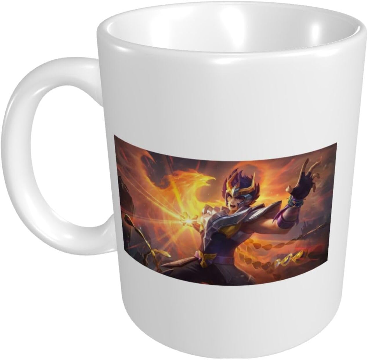 Saint Seiya Mug Classic 11oz Blanco Eco Friendly Patrón de cerámica Taza de café personalizada Taza de té