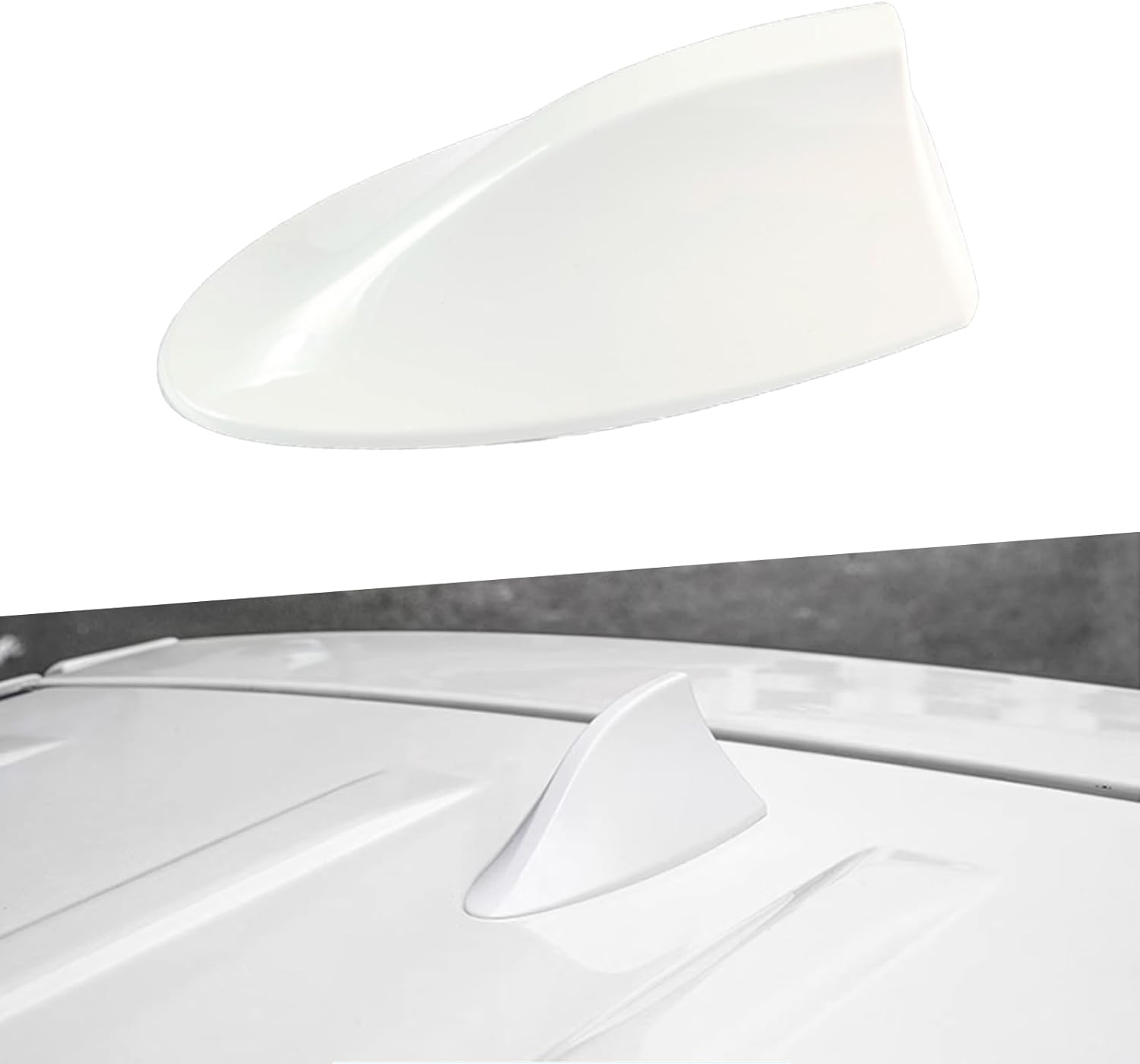 Hawyet 1 antena de aleta de tiburón para automóvil, base aérea de radio AMFM para techo de automóvil con adhesivo 3M, mejora la decoración de la