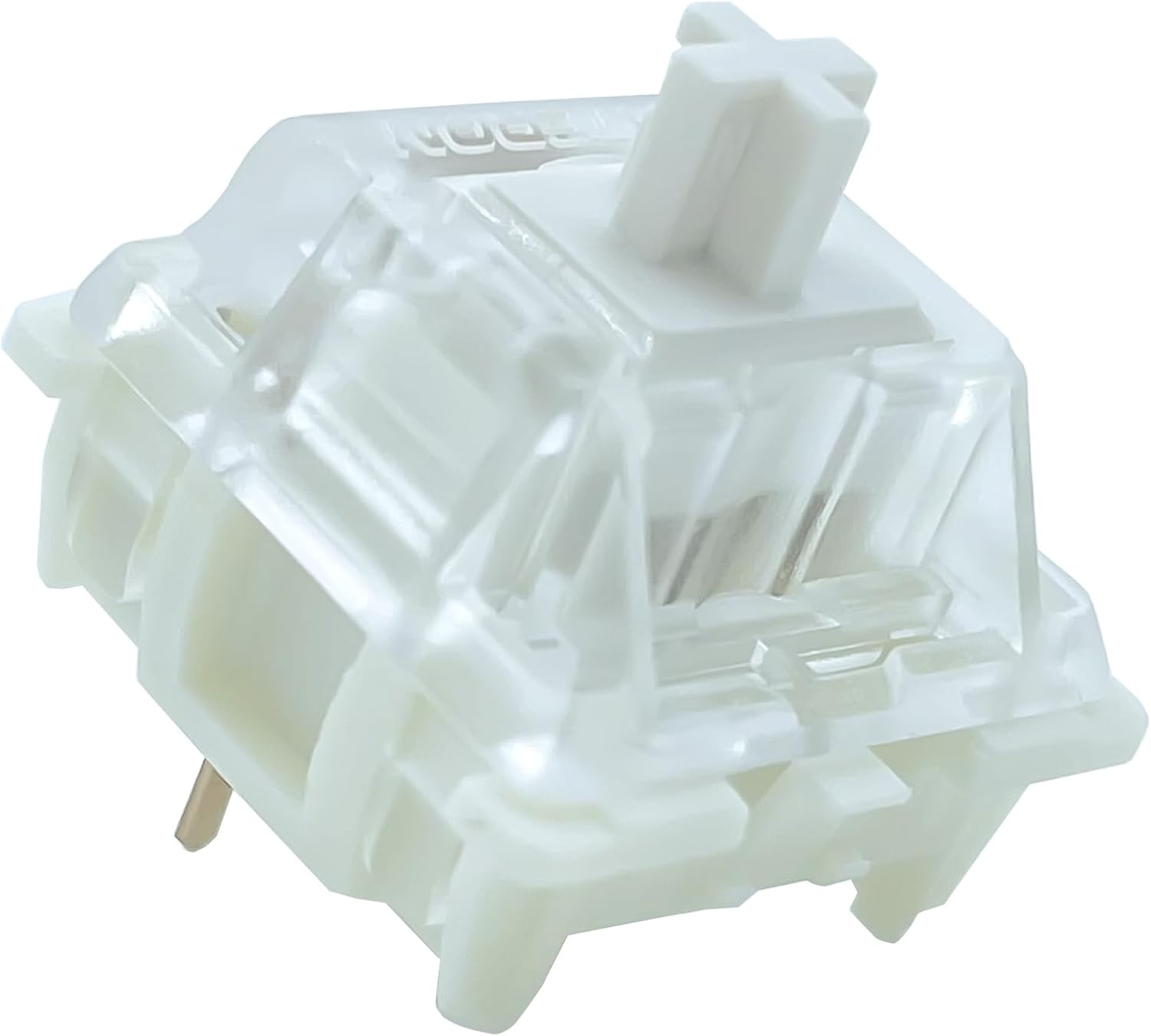 DRAOZA Gateron White Clear Pro Switches de 3 pines pre lubricados RGB G Clear Interruptores transparentes compatibles con teclado mecánico MX (72