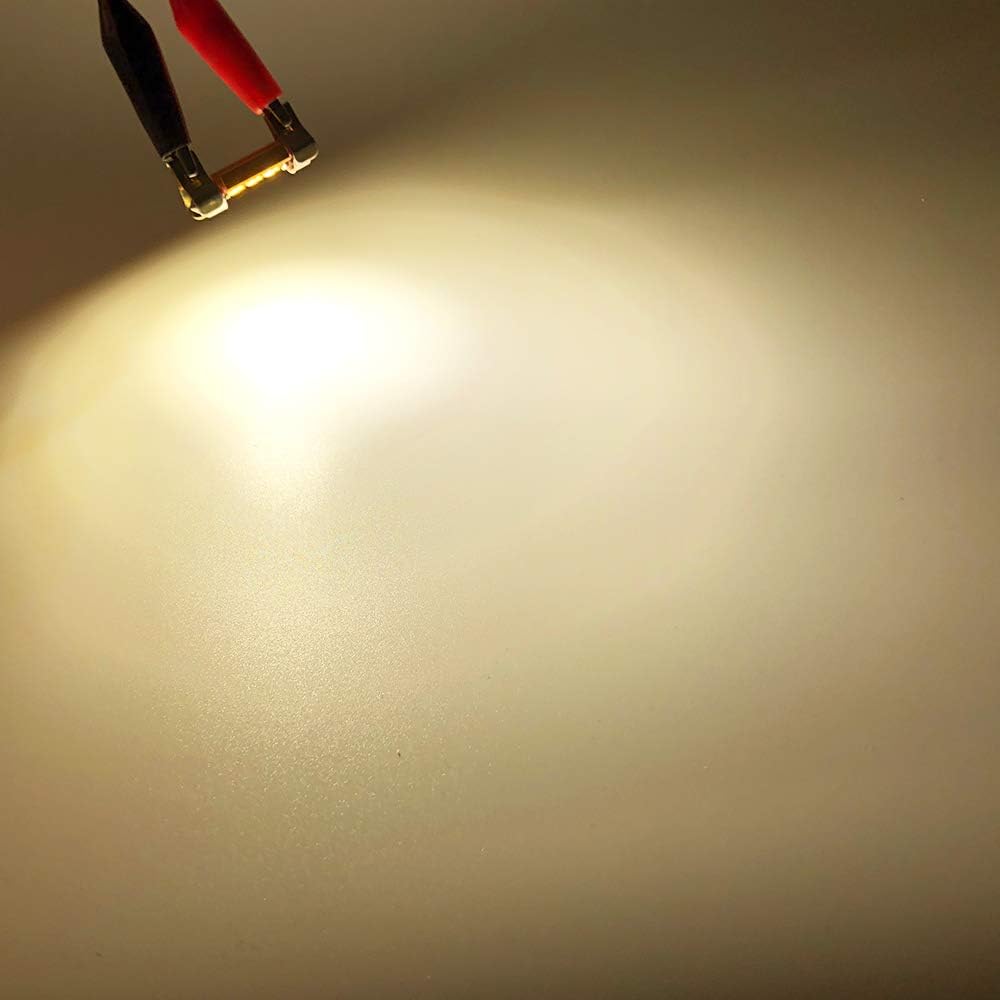 1797 Bombilla LED C5W 6411 6418 DE3425 de 1.417 in, luz blanca cálida 3030 SMD para coches, mapa, matrícula, cajuela, luces de repuesto para lámpara