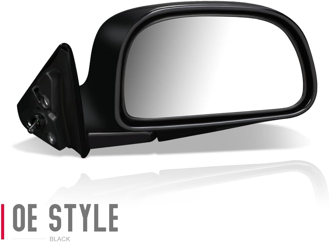 DNA Motoring OEM-MR-MI1321103 Espejo retrovisor plegable sin calefacción con ajuste manual lateral derecho compatible con Mirage 1987-1996