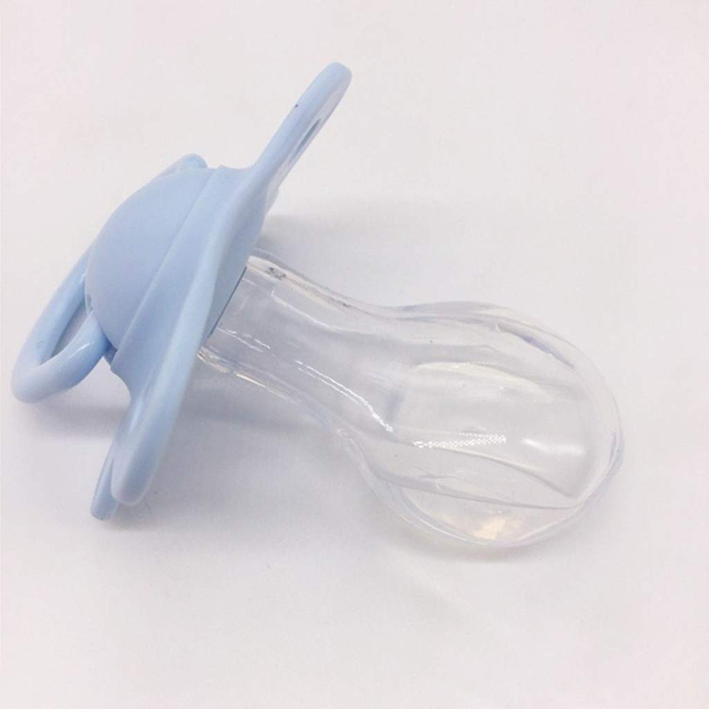 MEIYIN Chupete para adultos con orificio ancho en forma de mariposa de silicona para adultos suministros (blanco)