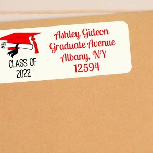 Personalized Graduation Return Address Labels, Great for Announcements and Thank You Cards, 30 labels, GRD402, STICKERS ONLY ) Personalized Graduation Return Address Labels, Great for Announcements and Thank You Cards, 30 labels, GRD402, STICKERS ONLY )