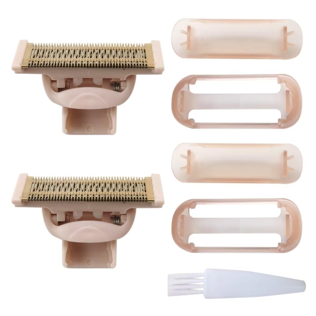 2 piezas de repuesto para maquinilla de afeitar Flawless Nu, con herramienta de eliminación de vello corporal chapada en oro rosa con fundas