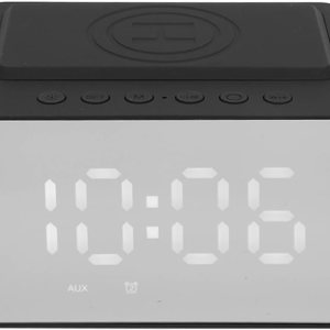 Altavoz Bluetooth con reloj despertador, cargador inalámbrico de 15 W de carga rápida, radio FM, temporizador de sueño, 3 niveles de brillo Altavoz Bluetooth con reloj despertador, cargador inalámbrico de 15 W de carga rápida, radio FM, temporizador de sueño, 3 niveles de brillo