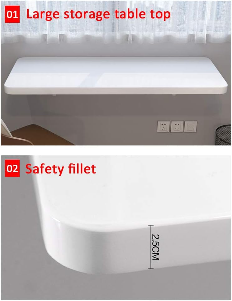 Mesa de comedor plegable para cocina montada en la pared, mesa de comedor multifuncional flotante, banco de trabajo, 39 tamaños, carga de 220