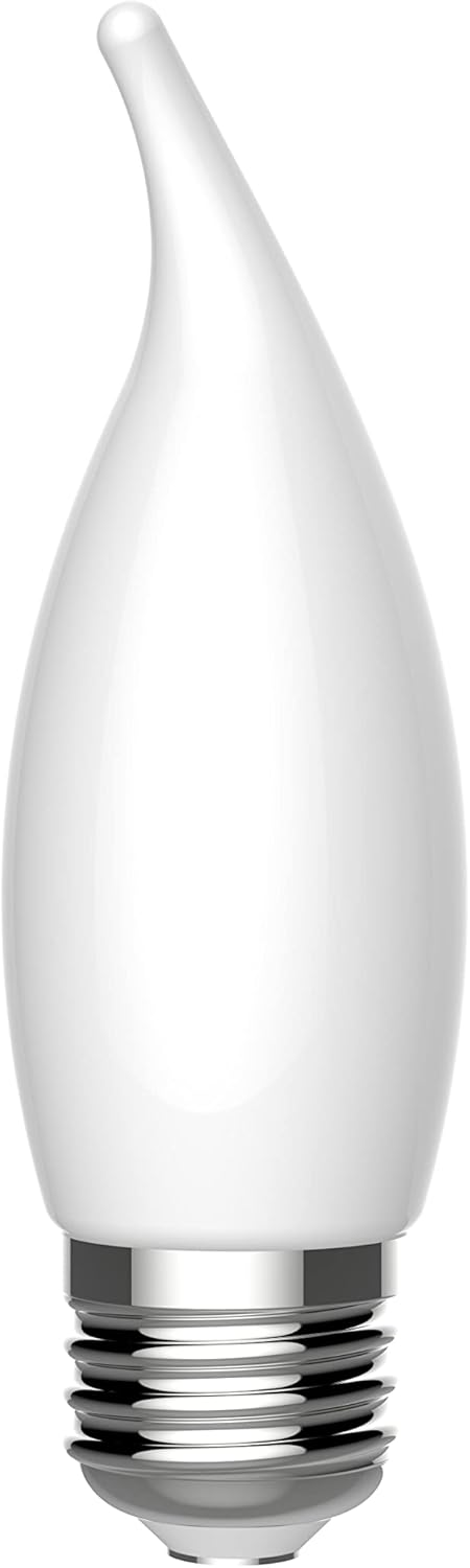 GE Relax – Bombillas LED de 60 vatios, color blanco suave, bombillas decorativas, esmeriladas, base media (paquete de 8)