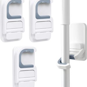 3 soportes para trapeador, soporte de escoba montado en la pared, agarradores de escoba y trapeador, autoadhesivo, sin perforaciones, 3 soportes para trapeador, soporte de escoba montado en la pared, agarradores de escoba y trapeador, autoadhesivo, sin perforaciones,