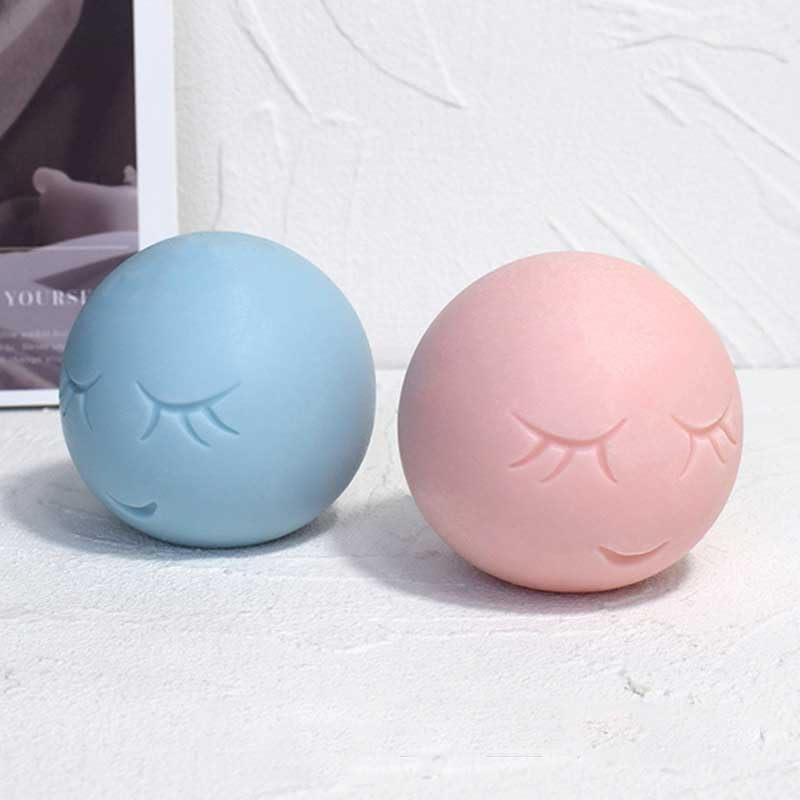 Moldes de silicona con forma de bola sonriente para hacer velas, resina, velas de aromaterapia, jabón de cera hecho a mano, decoración del hogar,