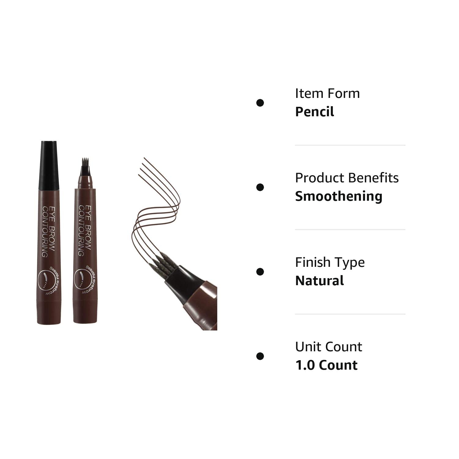 Lápiz de tatuaje de cejas impermeable con un aplicador de punta de microhorquilla que crea cejas de aspecto natural sin esfuerzo