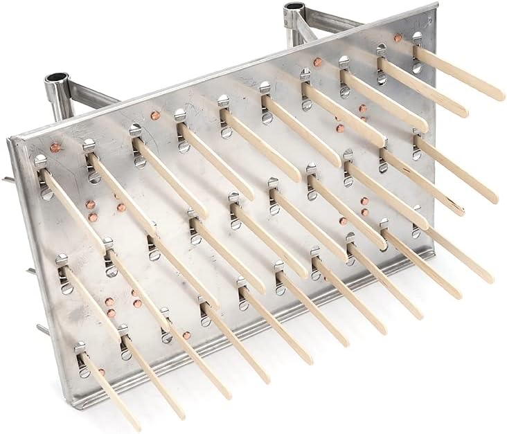 KONKENIE Acero inoxidable Ice Lolly Molds Palillo de helado de paleta titular de plata (30PCS)