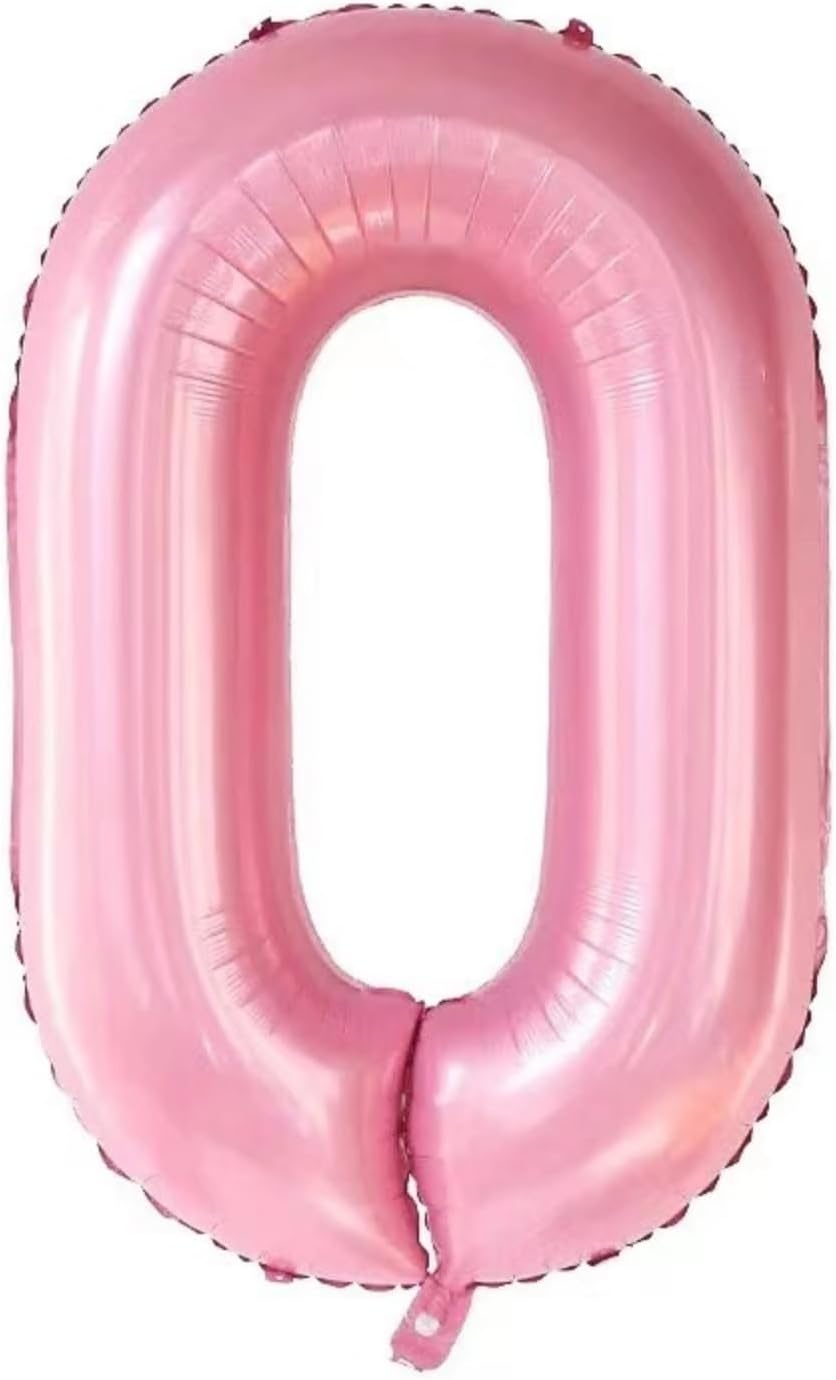Globos rosa claro del número 40 de 40 pulgadas con corona, globos de cumpleaños 40 para mujeres, decoraciones de cumpleaños de 40 pulgadas, globos