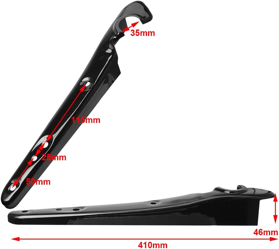 Juego de puntal de guardabarros trasero negro brillante para guardabarros, cubierta de soporte lateral de señal de giro para Harley Sportster Iron