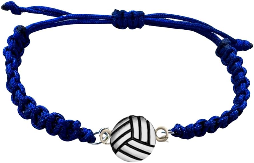 Sportybella Pulsera de voleibol – Pulseras ajustables para niñas con dije de voleibol. Regalos y recuerdos ideales para jugadores de voleibol.