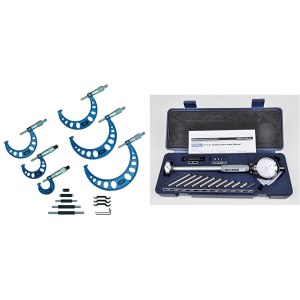 Fowler 52-215-006-1, Juego de micrómetros exteriores con rango de medición de 0 a 6 pulgadas y 52-646-300-0, calibre de diámetro del dial del Fowler 52-215-006-1, Juego de micrómetros exteriores con rango de medición de 0 a 6 pulgadas y 52-646-300-0, calibre de diámetro del dial del