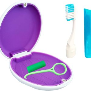 Alliph – Estuche de retención delgado para viaje, protector bucal, cierre magnético, resistente al agua, con 1 herramienta de extracción, 1 Alliph – Estuche de retención delgado para viaje, protector bucal, cierre magnético, resistente al agua, con 1 herramienta de extracción, 1