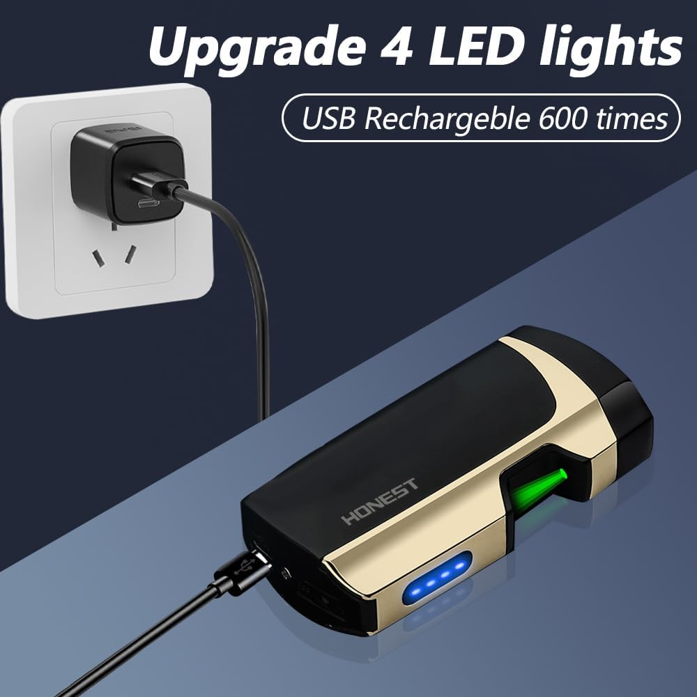 Encendedores eléctricos, encendedor de plasma con sensor infrarrojo, resistente al viento, doble arco, encendedor para exteriores, encendedor USB