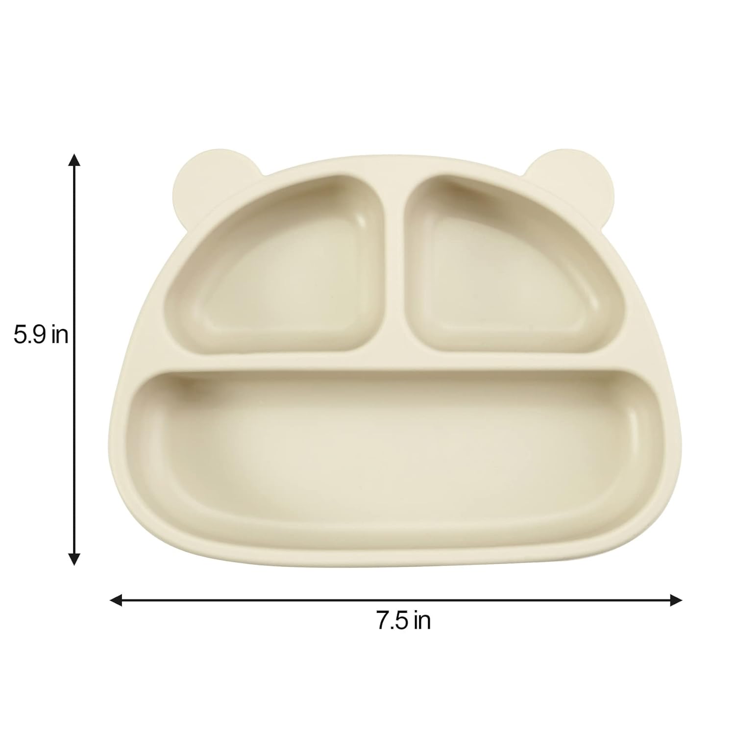 PandaEar Paquete de 2 placas de succión de silicona para bebés con 2 cucharas para autoalimentación, platos de succión 100% de silicona para niños