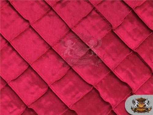 The Yard – Pintuck de tela de tafetán de 2 x 2 pulgadas, diamante de 110 pulgadas de ancho, vendido por The Yard (fucsia)