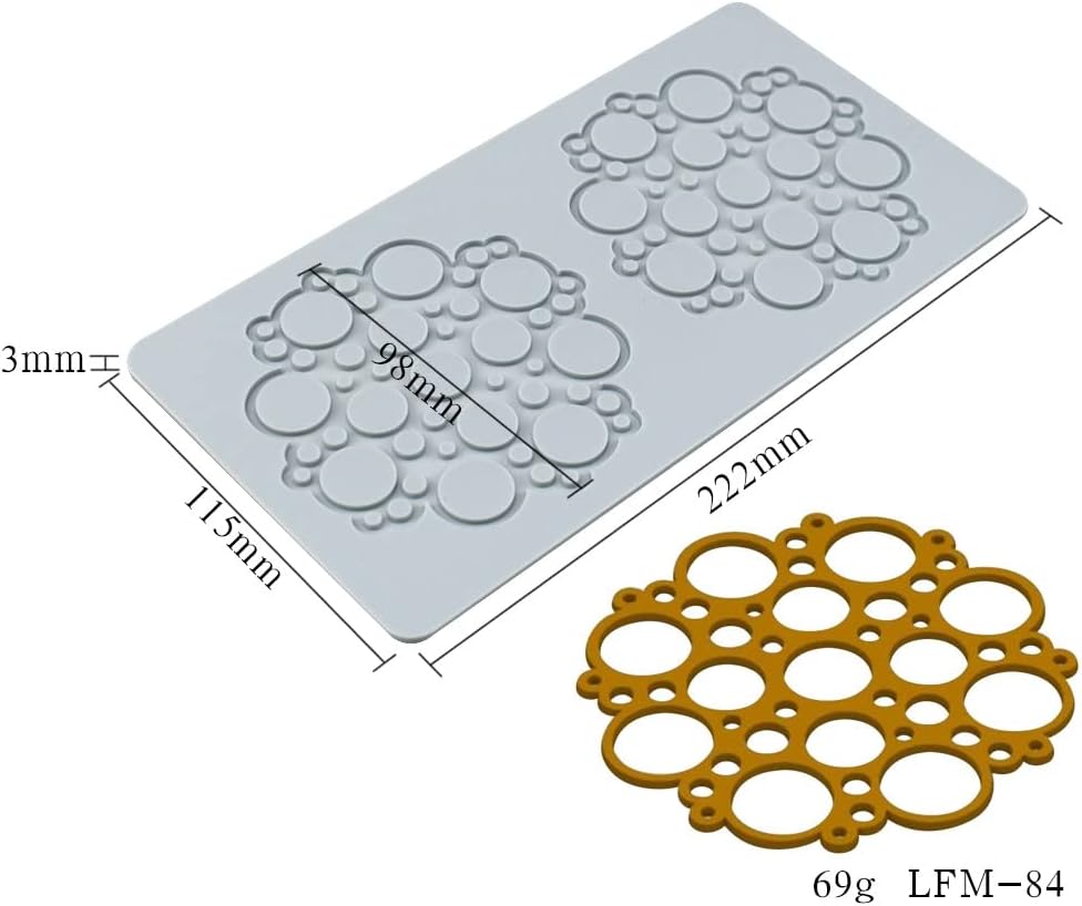 Molde de caramelo geométrico hueco 3D con forma geométrica, moldes de chocolate de silicona para fondant de encaje, molde para pastel, molde de