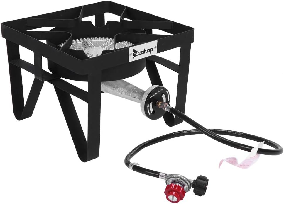 Quemador de propano para exteriores, estufa de propano de 200,000 BTU con regulador de 0-20 PSI, quemadores al aire libre para cocinar quemador de