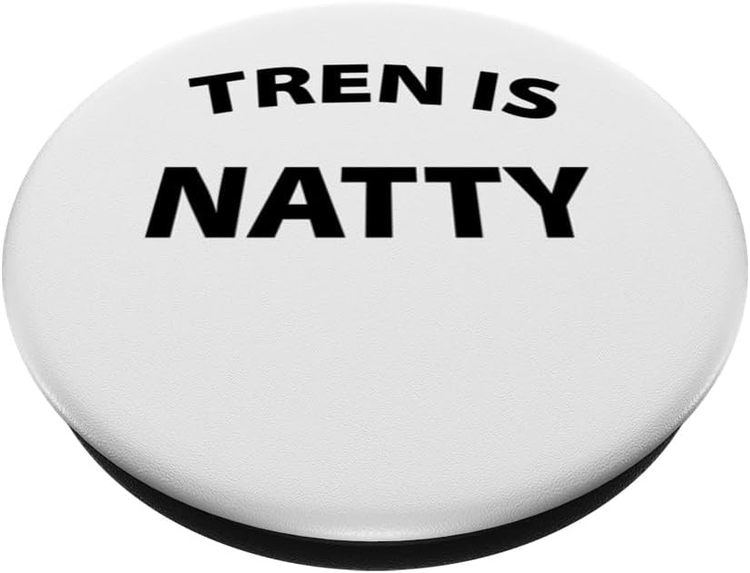 Tren Is Natty Funny Bodybuilding Design Gym Workout Muscular PopSockets Swappable PopGrip