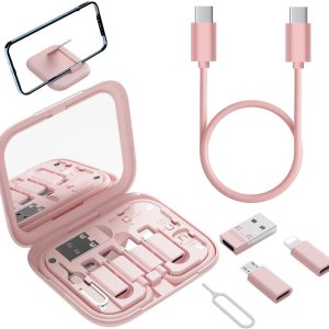 YANZIE Adaptador USB-C a USB, caja de cable USB C a iluminación contiene espejo de maquillajecable USB CMicro USB a USB CUSB A a USB C, adaptadores YANZIE Adaptador USB-C a USB, caja de cable USB C a iluminación contiene espejo de maquillajecable USB CMicro USB a USB CUSB A a USB C, adaptadores