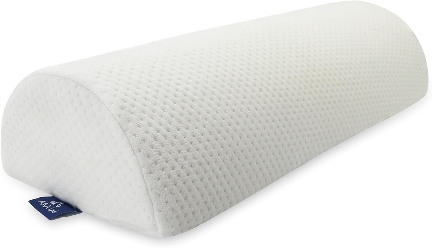 Almohada de rodilla Half Moon Bolster, almohada de espuma viscoelástica para aliviar el dolor de espalda, cuña lumbar redonda para piernas que