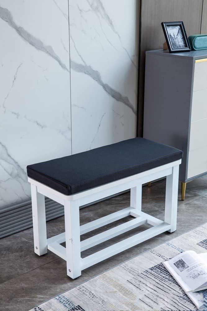 Cojín de banco personalizado para interiores y exteriores, cojines de banco de piano con lazos, antideslizantes, para porche, ventana de bahía,