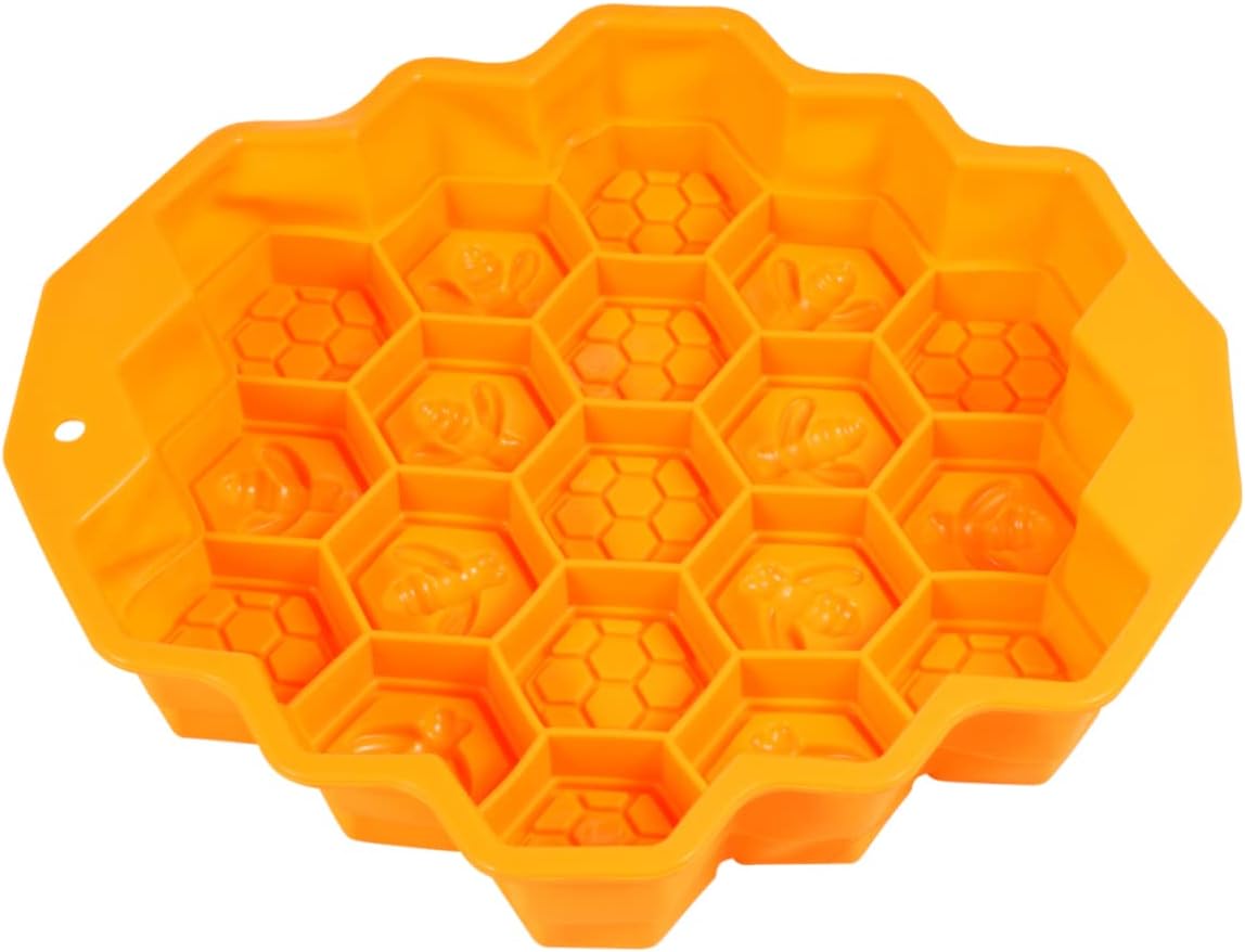 DOITOOL Molde de silicona para pastel de panal, moldes de silicona para cubitos de hielo, moldes de silicona para jabón, tostadas, horneados, moldes