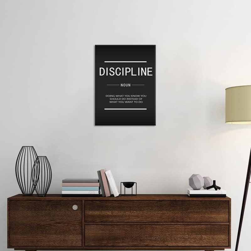 Arte inspirador para pared, diseño de disciplina, sustantivo motivacional, decoración moderna para el hogar y la oficina, lienzo, arte de pared,