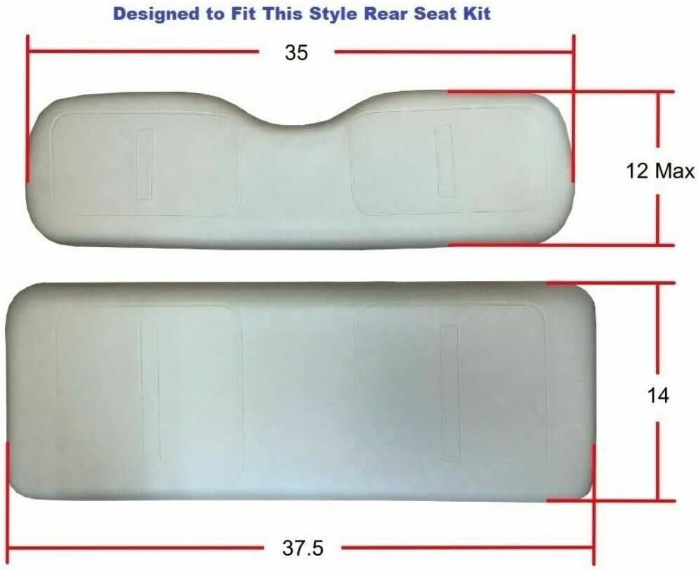 Huskey – Fundas de asiento para carrito de golf delantero y trasero para EZGO y Club Carvarios colores, material de vinilo de grado marino,