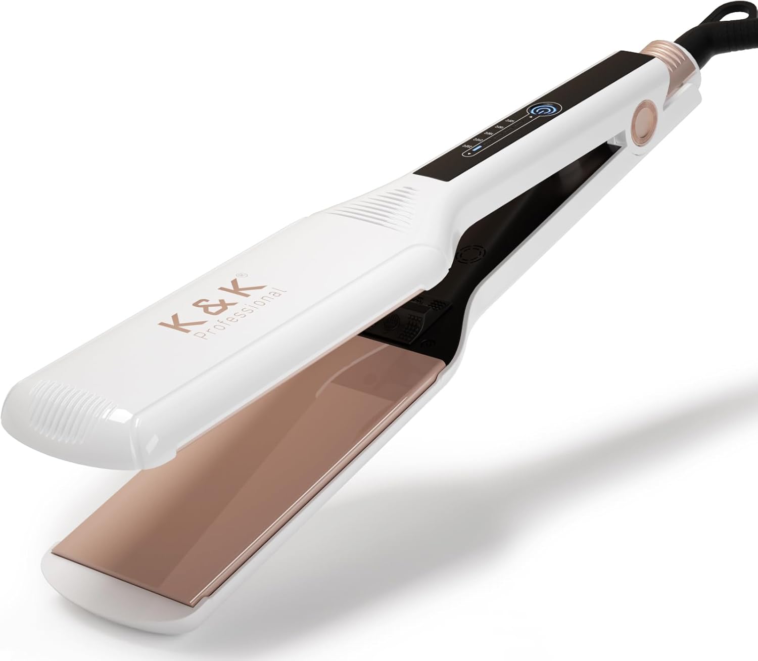 K&K Shine Therapy – Plancha de pelo de 2.25 pulgadas, plancha plana infundida con aceite de argán y queratina, alisadores profesionales de