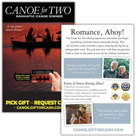 30 Watt Prank-O Canoe for Two – Tarjeta de regalo divertida, regalos novedosos para adultos, familiares y amigos, divertida tarjeta de regalo para