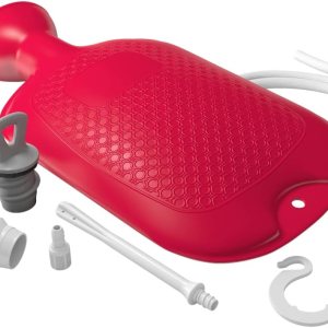 Flents Kit de combinación Douche and Enema para hombres y mujeres gran capacidad sistema de limpieza multiusos fabricado con material cómodo rojo Flents Kit de combinación Douche and Enema para hombres y mujeres gran capacidad sistema de limpieza multiusos fabricado con material cómodo rojo