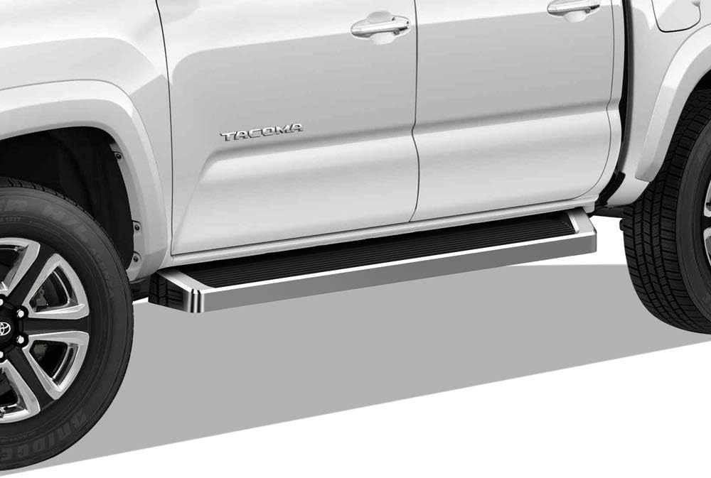 APS iBoard – Estribos para camioneta de doble cabina, 4 puertas laterales completas., Plateado aluminio
