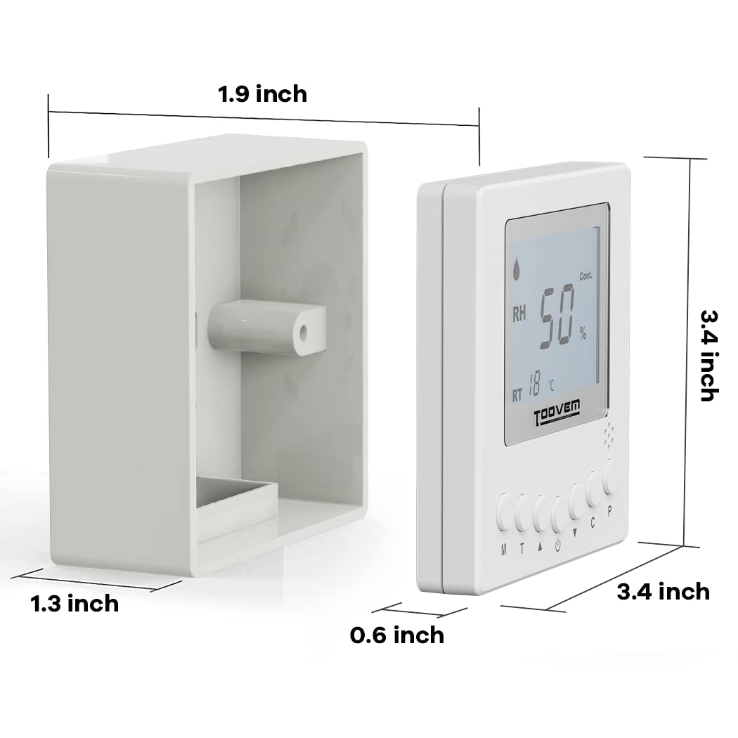 TooVem – Control remoto para humedad digital, temperatura, adapta el nivel de humedad, para deshumidificador de espacio de rastreo de sótano