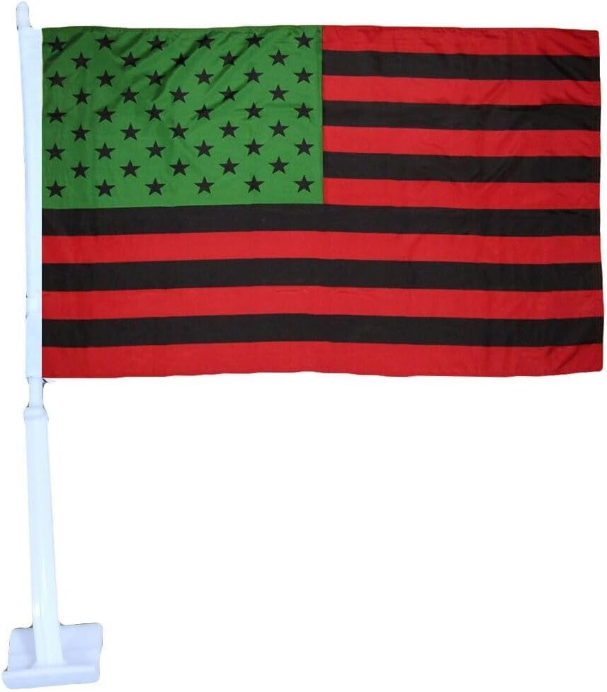 Premium 12 Pack Afro USA 12″x18″ LIVES MATTER Nylon Car Vehicle Flag