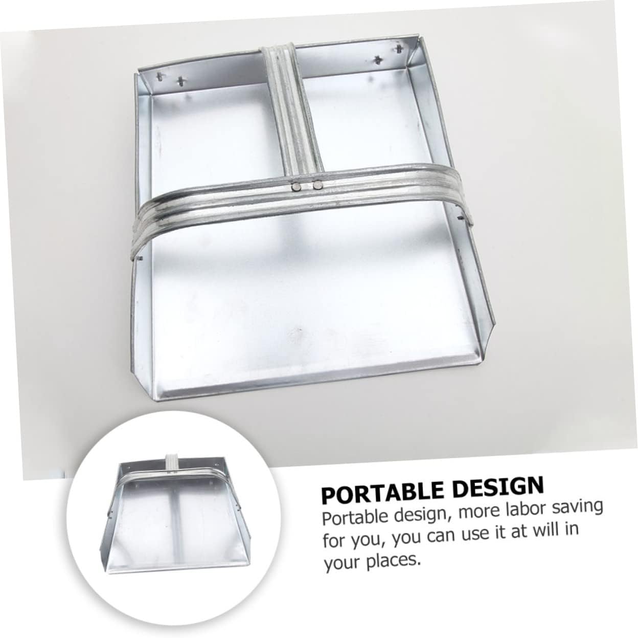 GLEAVI Cubo de basura de plástico, limpiador de metal, limpiador de sartenes de acero inoxidable, agarre cómodo, herramienta de limpieza de