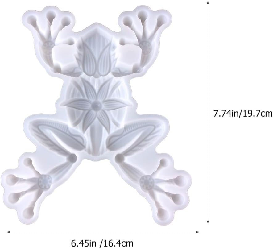 VILLCASE Molde de resina de rana, molde de silicona para arte de pared de animales, molde de silicona con colgante de rana 3D, molde de fundición