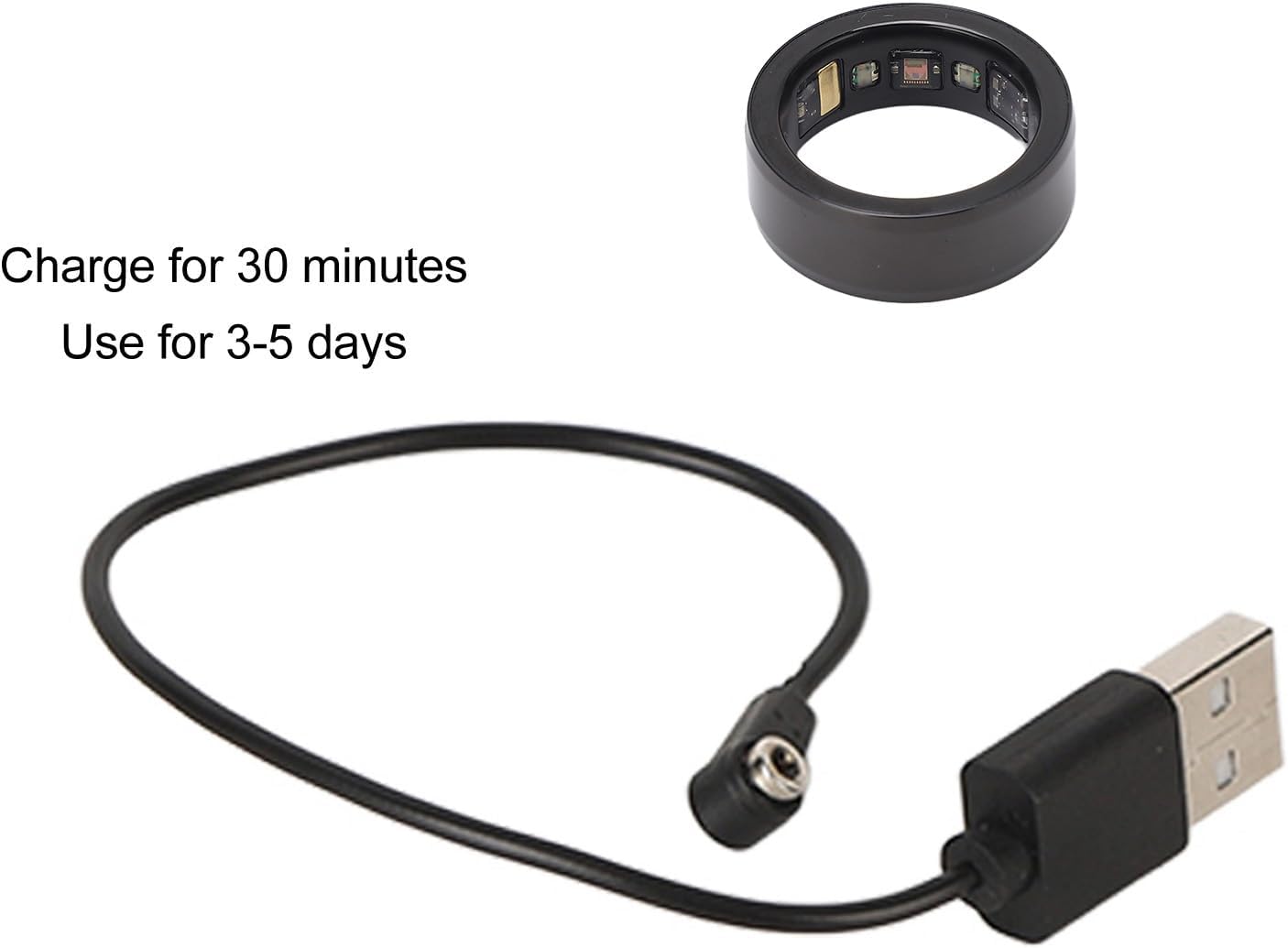 RiToEasysports Anillo inteligente de salud, teléfono celular, conexión BT, anillo inteligente, rastreador de salud, recargable, impermeable,