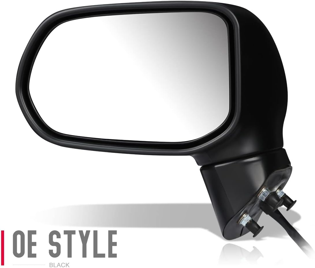 DNA Motoring OEM-MR-HO1320260 – Espejo retrovisor plegable calefactado con ajuste de potencia lateral izquierdo compatible con Civic 2008-2011